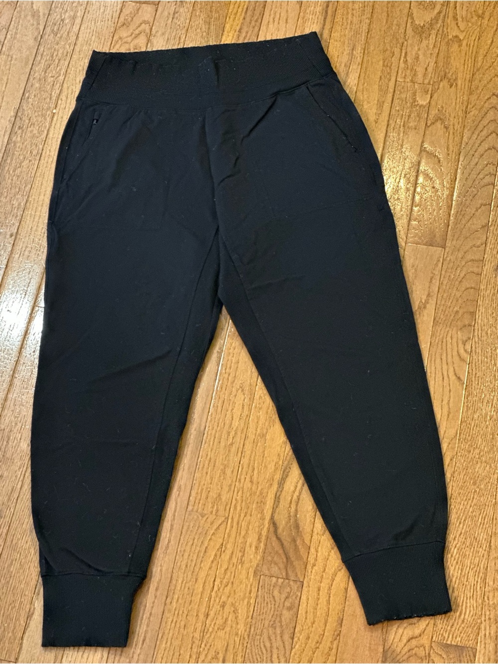 Athleta Venice Jogger black Sweatpants Ribbed Waistband Womens size Medium